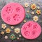 Flower Silicone Mold,7 Pack for Rose, Chocolate, Cake, Butterfly, Mini Bow, Cupcake, Jelly, Mini Muffins and Candy Making
